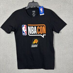 NBA Con Phoenix Suns Double Sided Logo SHort Sleeve Tee-Shirt Black Medium NWT's